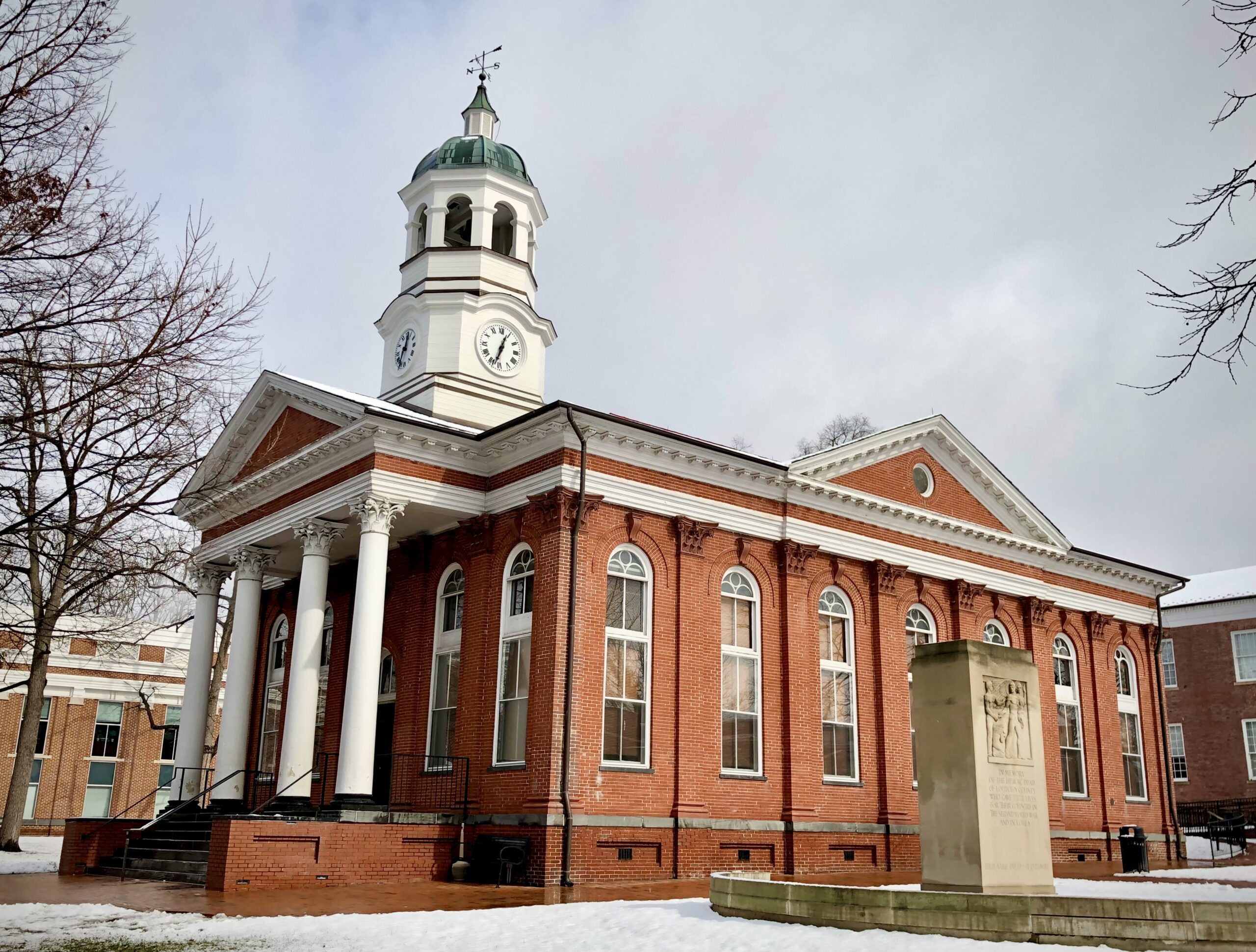 Historic Loudoun County courthouse in Leesburg Virginia